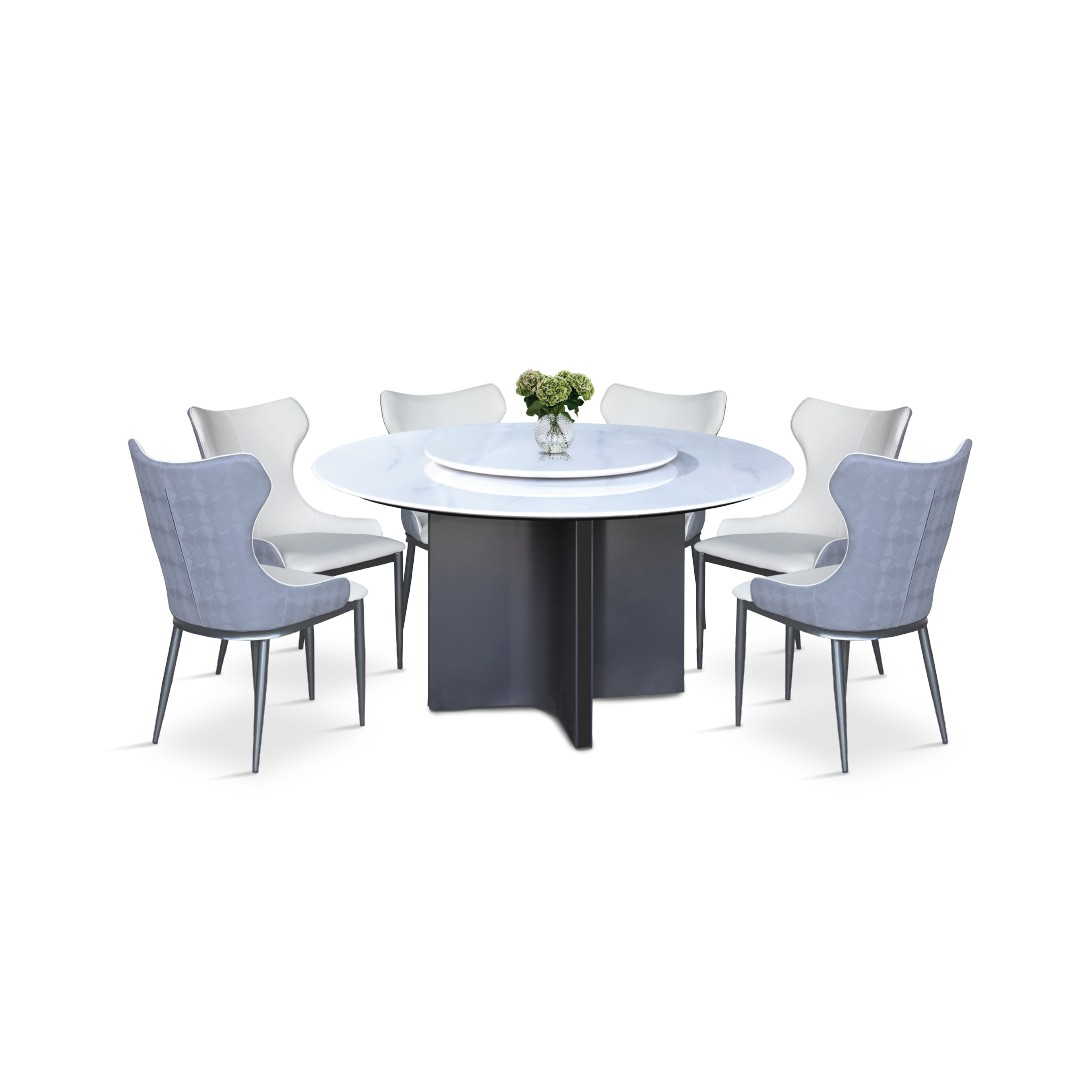 EIRIAN Crystal Marble Dining Set