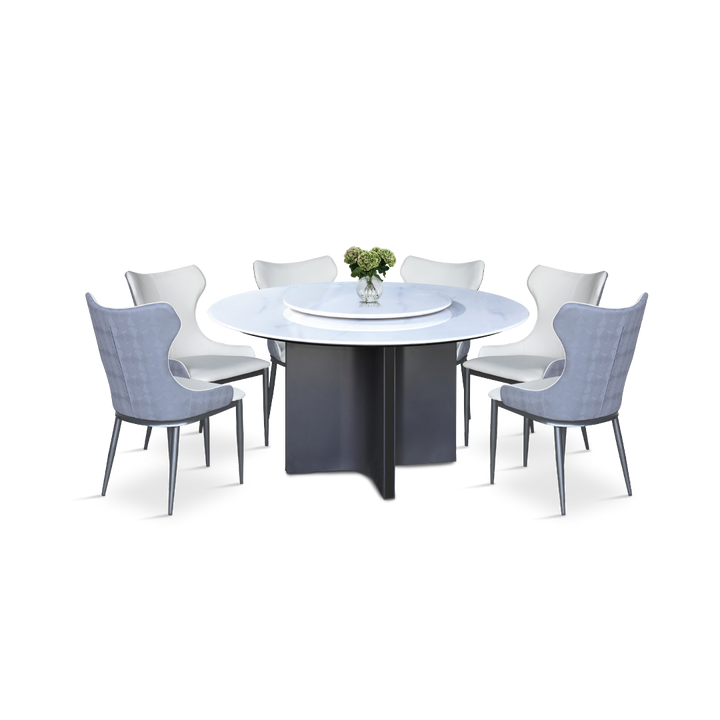 EIRIAN Crystal Marble Dining Set