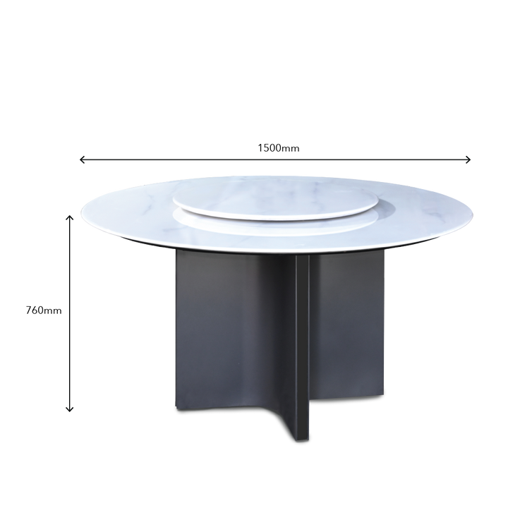 EIRIAN II Crystal Marble Dining Set