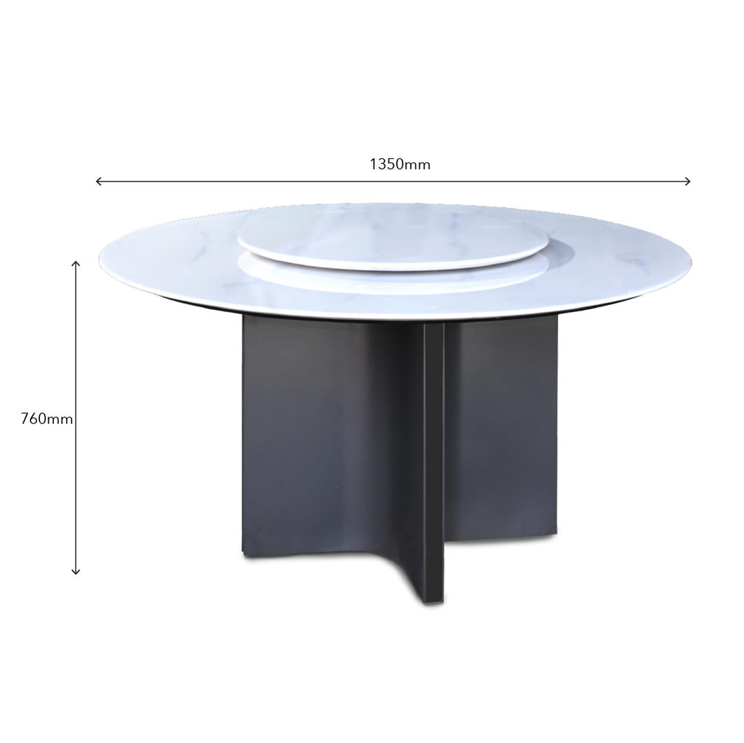 EIRIAN Crystal Marble Dining Table