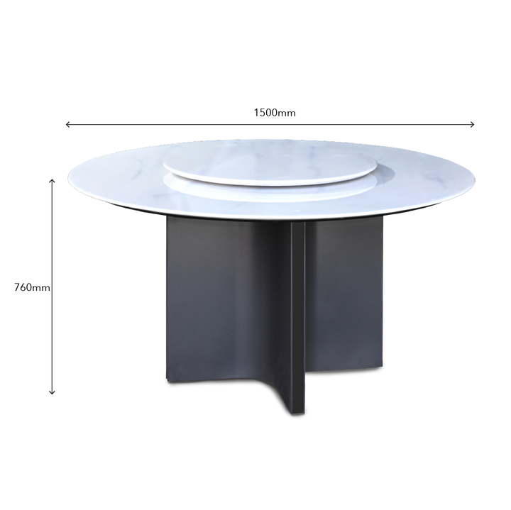 EIRIAN Crystal Marble Dining Set