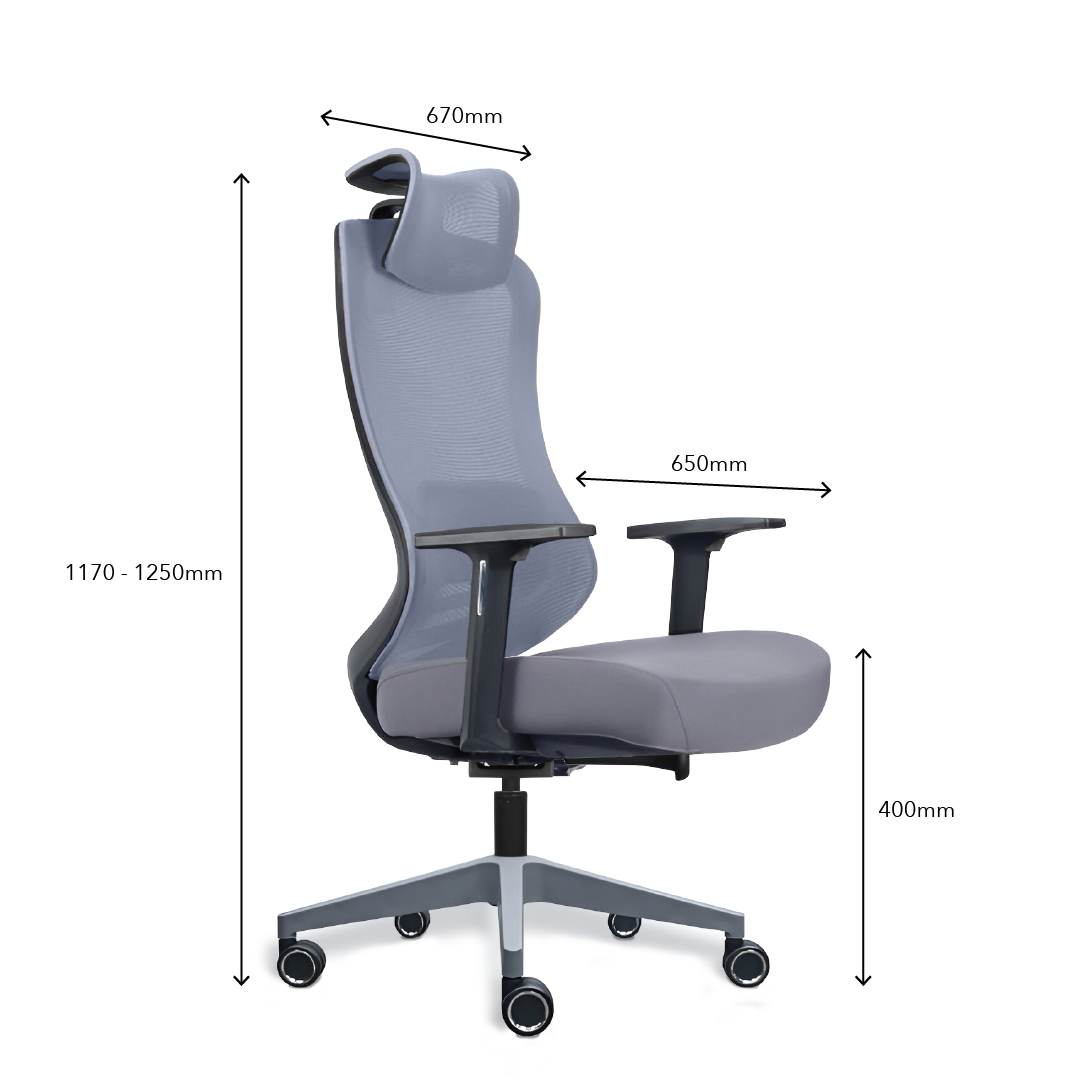 ELITE High Back Chair Dark Grey