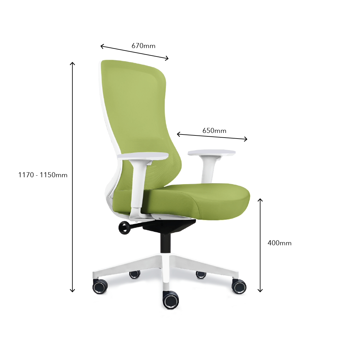 ELITE Medium Back Chair Apple Green