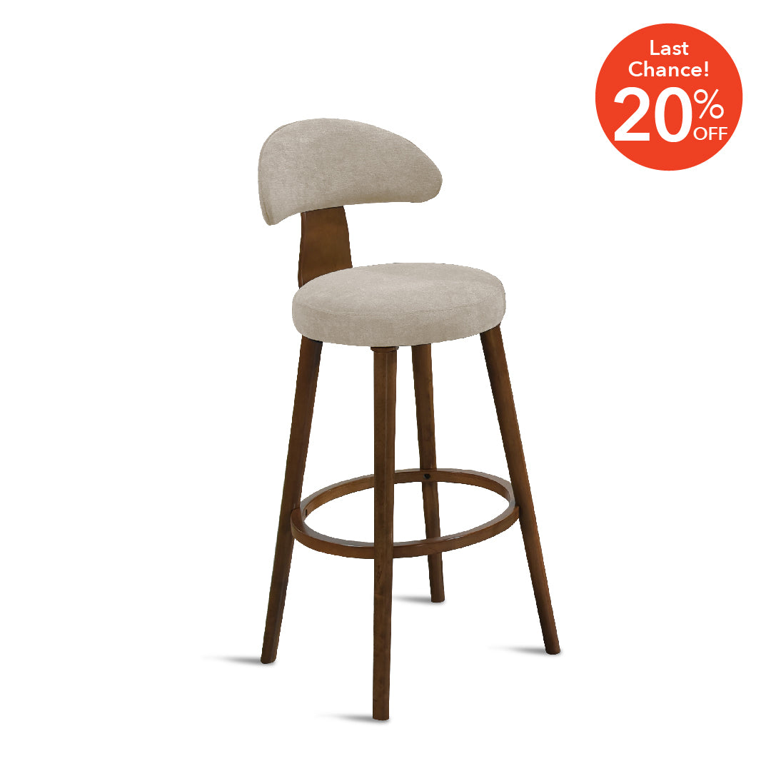 EVERLEY Bar Chair Brown