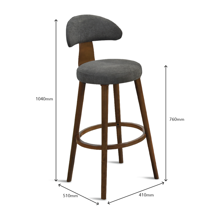 EVERLEY Bar Chair Grey