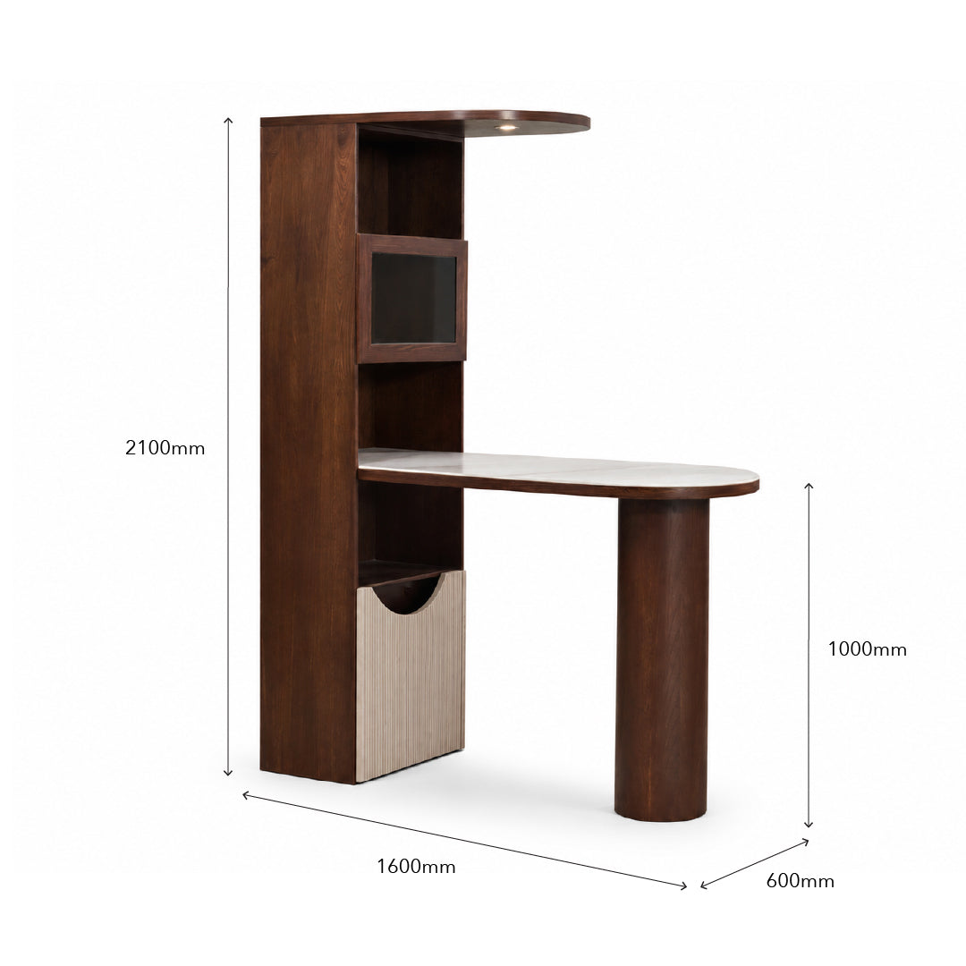 EAN Bar Counter with Storage Cabinet