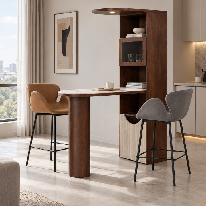EAN Bar Counter with Storage Cabinet