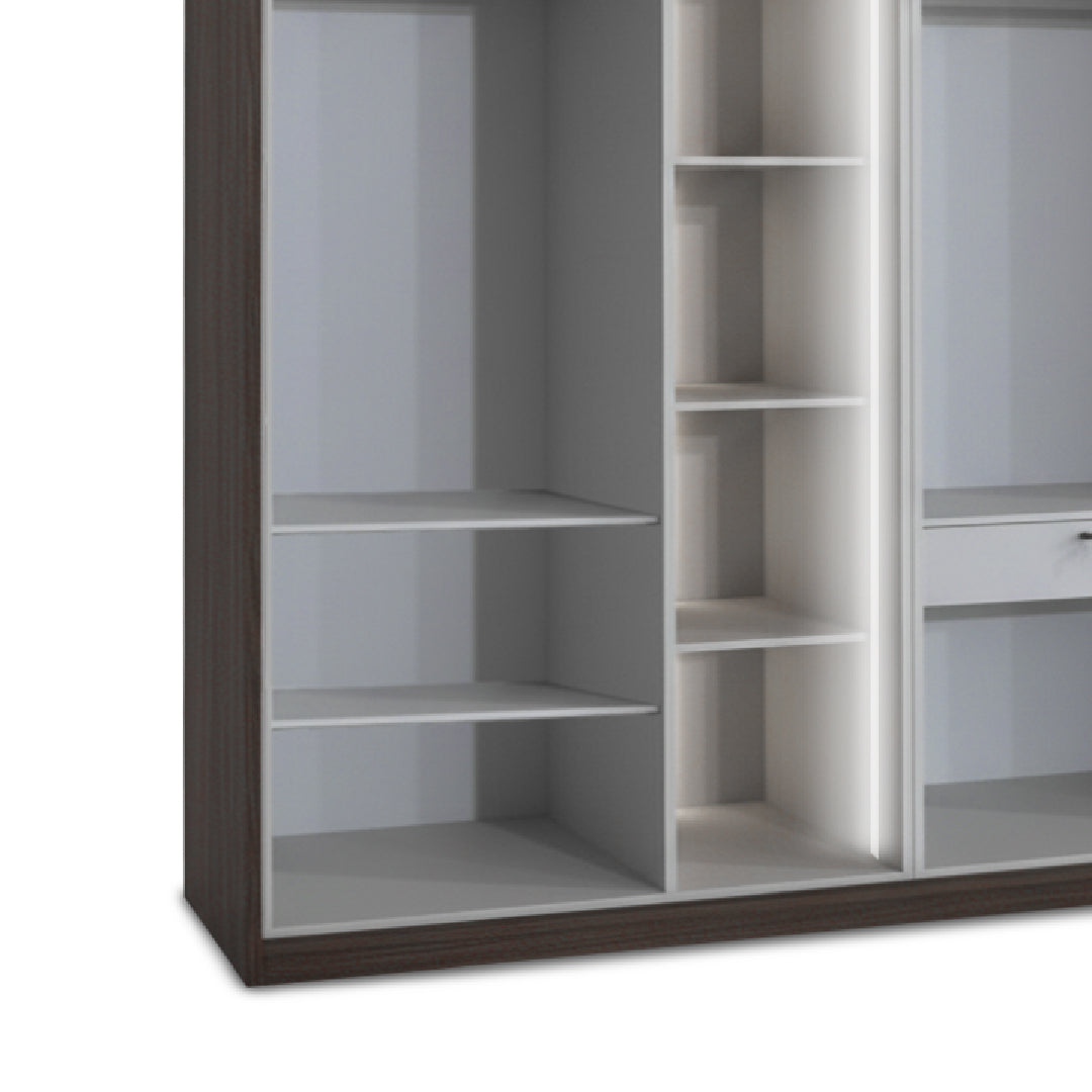 EDOX 4 Door with Middle Glass Panel Wardrobe