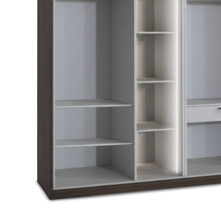 EDOX 4 Door with Middle Glass Panel Wardrobe