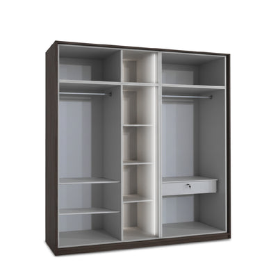 EDOX 4 Door with Middle Glass Panel Wardrobe