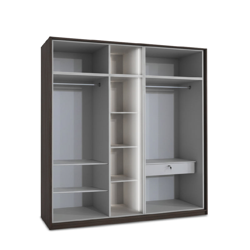 EDOX 4 Door with Middle Glass Panel Wardrobe