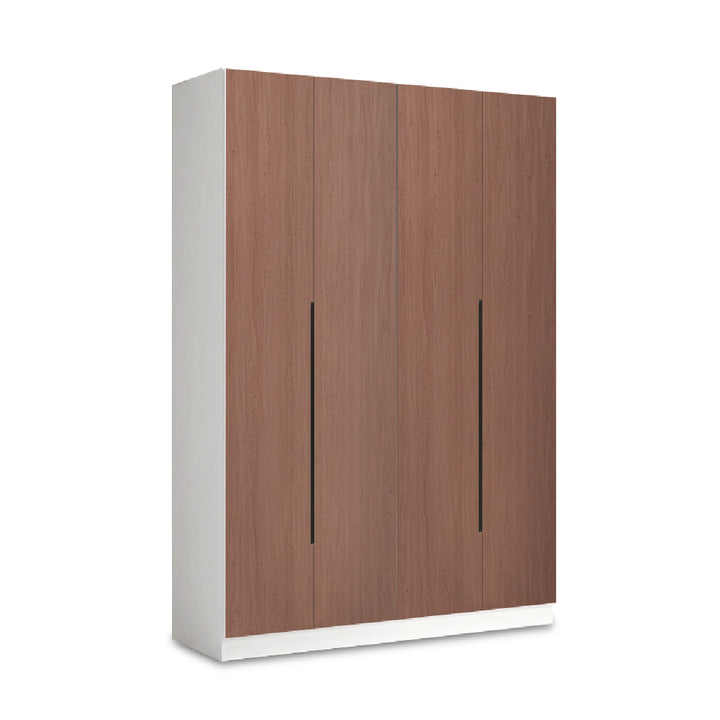 EDOX Dark Teak Wood 4 Door Wardrobe