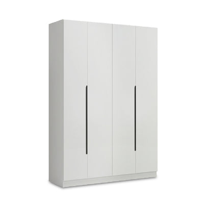 EDOX White High Gloss 4 Door Wardrobe