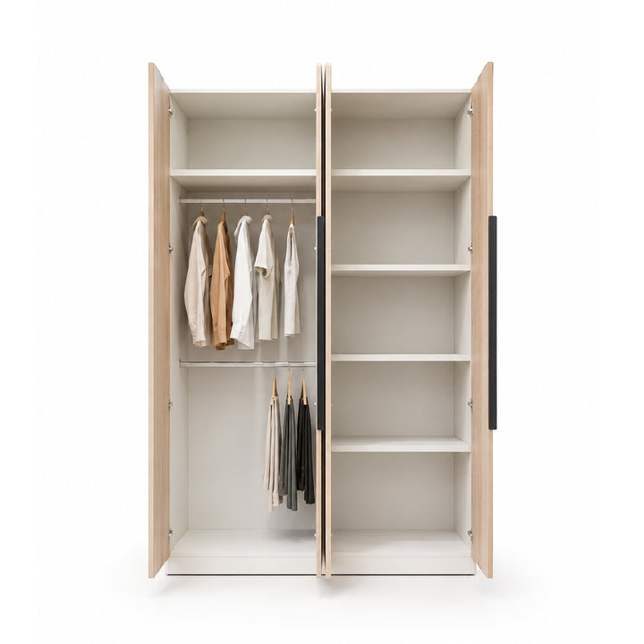EDOX II Teak Wood 4 Door Wardrobe