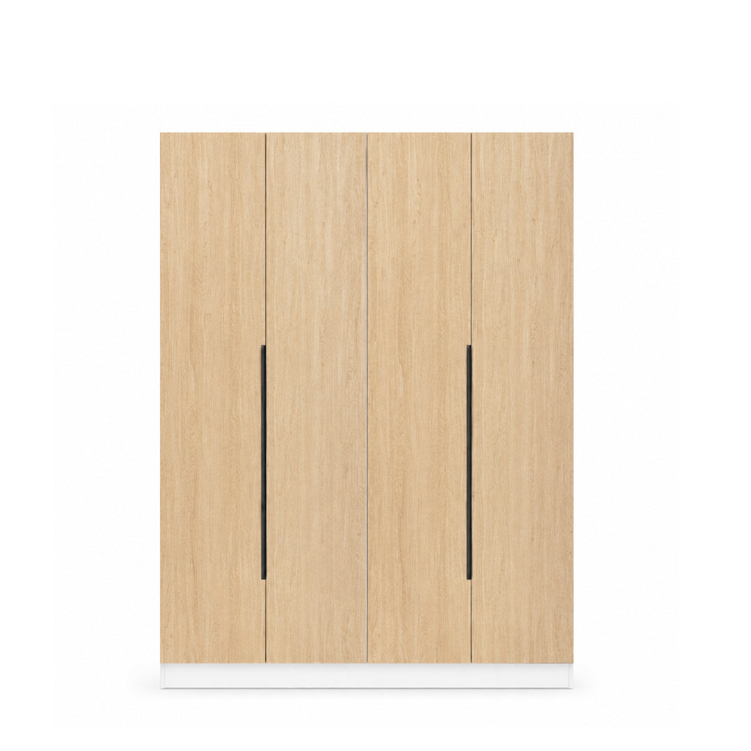EDOX II Teak Wood 4 Door Wardrobe