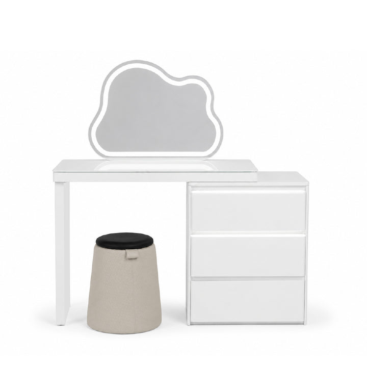 EFLORA Sensor LED Extendable Dresser with Stool