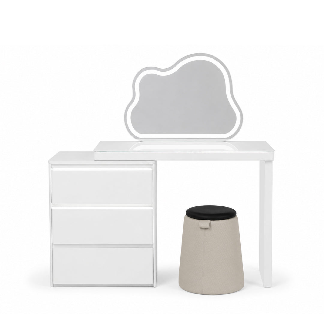 EFLORA Sensor LED Extendable Dresser with Stool