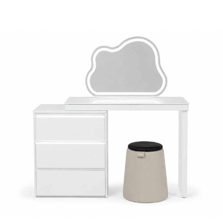 EFLORA Sensor LED Extendable Dresser with Stool