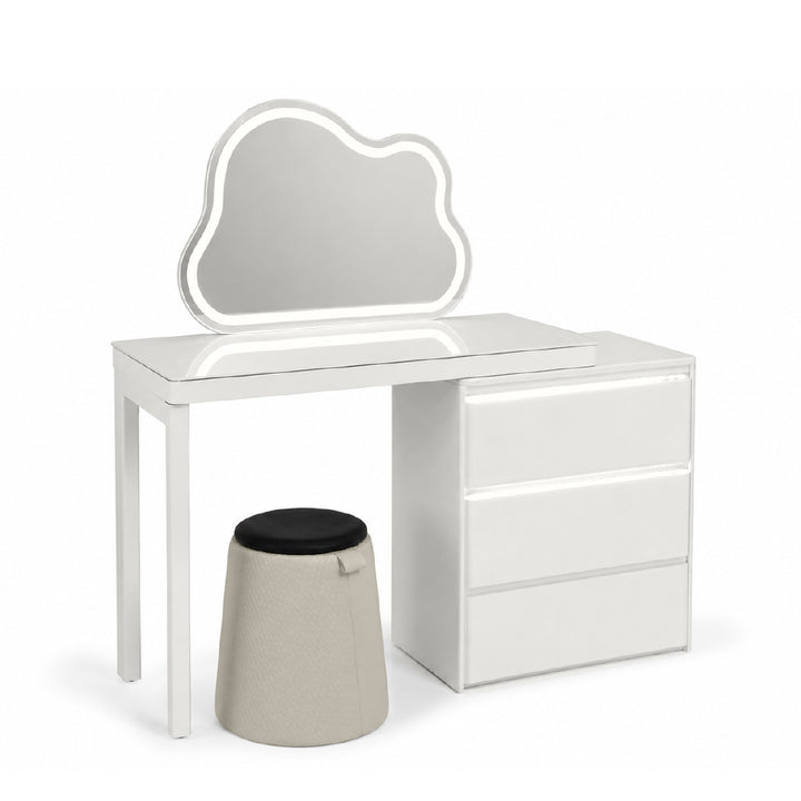 EFLORA Sensor LED Extendable Dresser with Stool