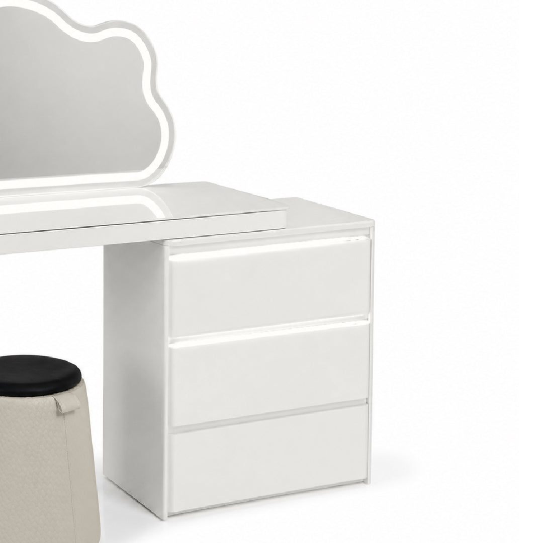 EFLORA Sensor LED Extendable Dresser with Stool