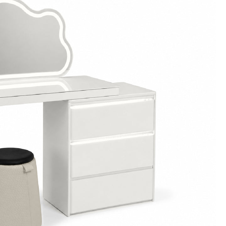 EFLORA Sensor LED Extendable Dresser with Stool