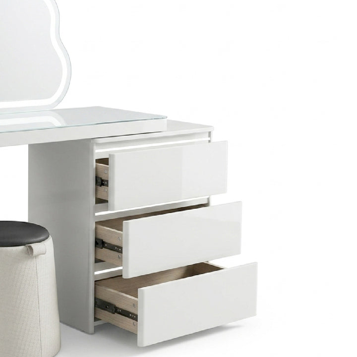 EFLORA Sensor LED Extendable Dresser with Stool