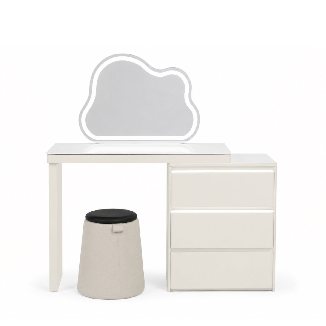 EFLORA Sensor LED Extendable Dresser with Stool