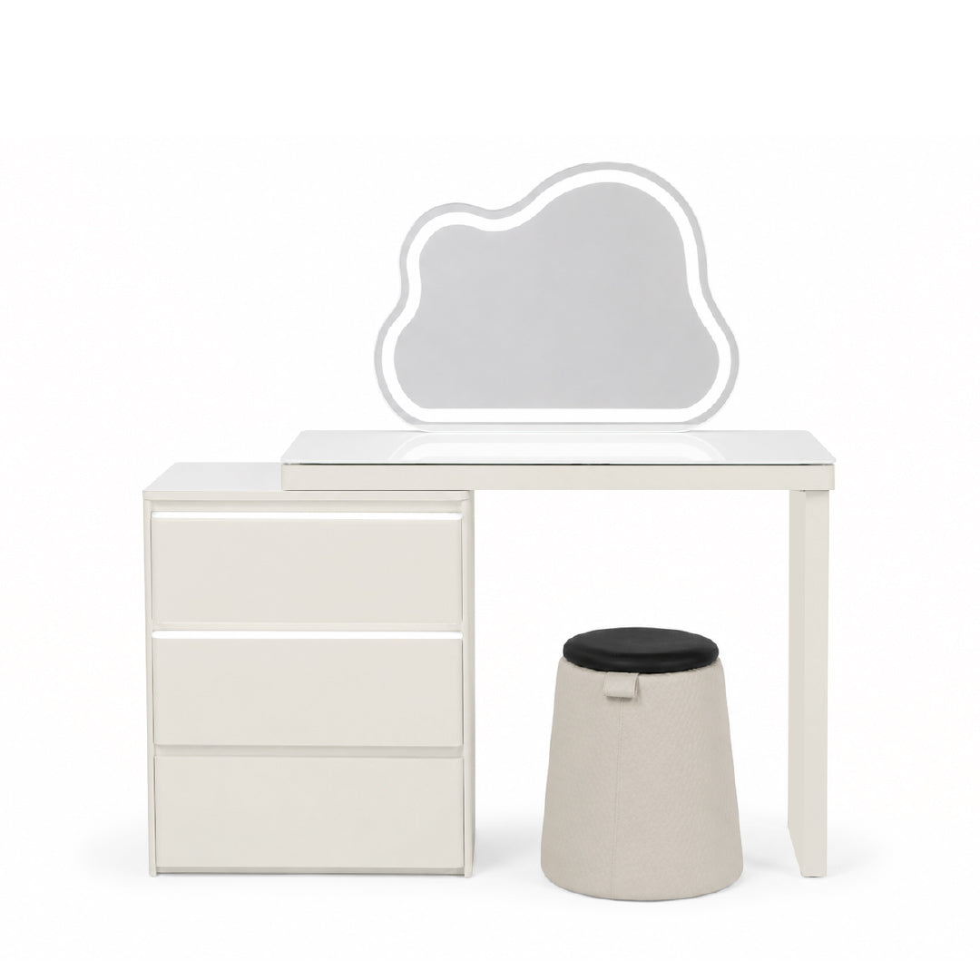 EFLORA Sensor LED Extendable Dresser with Stool