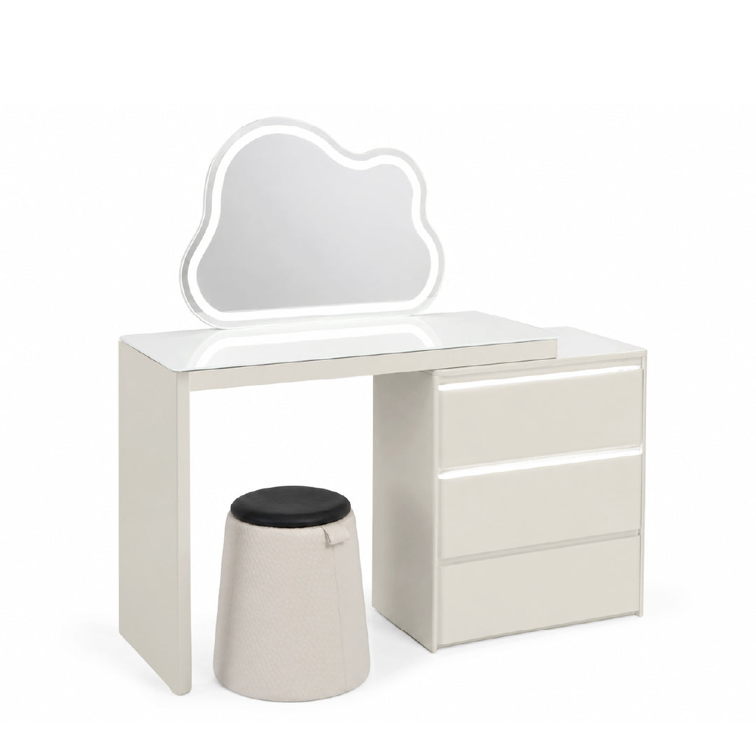 EFLORA Sensor LED Extendable Dresser with Stool