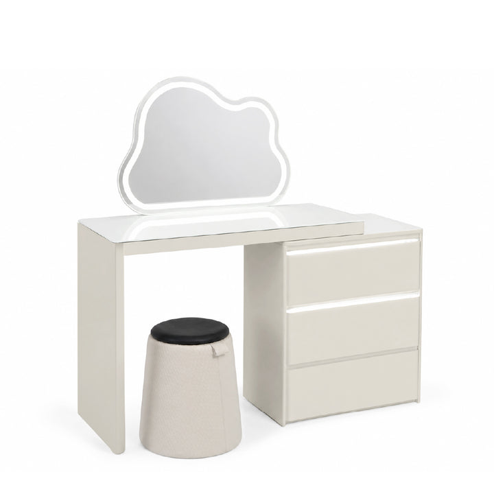 EFLORA Sensor LED Extendable Dresser with Stool