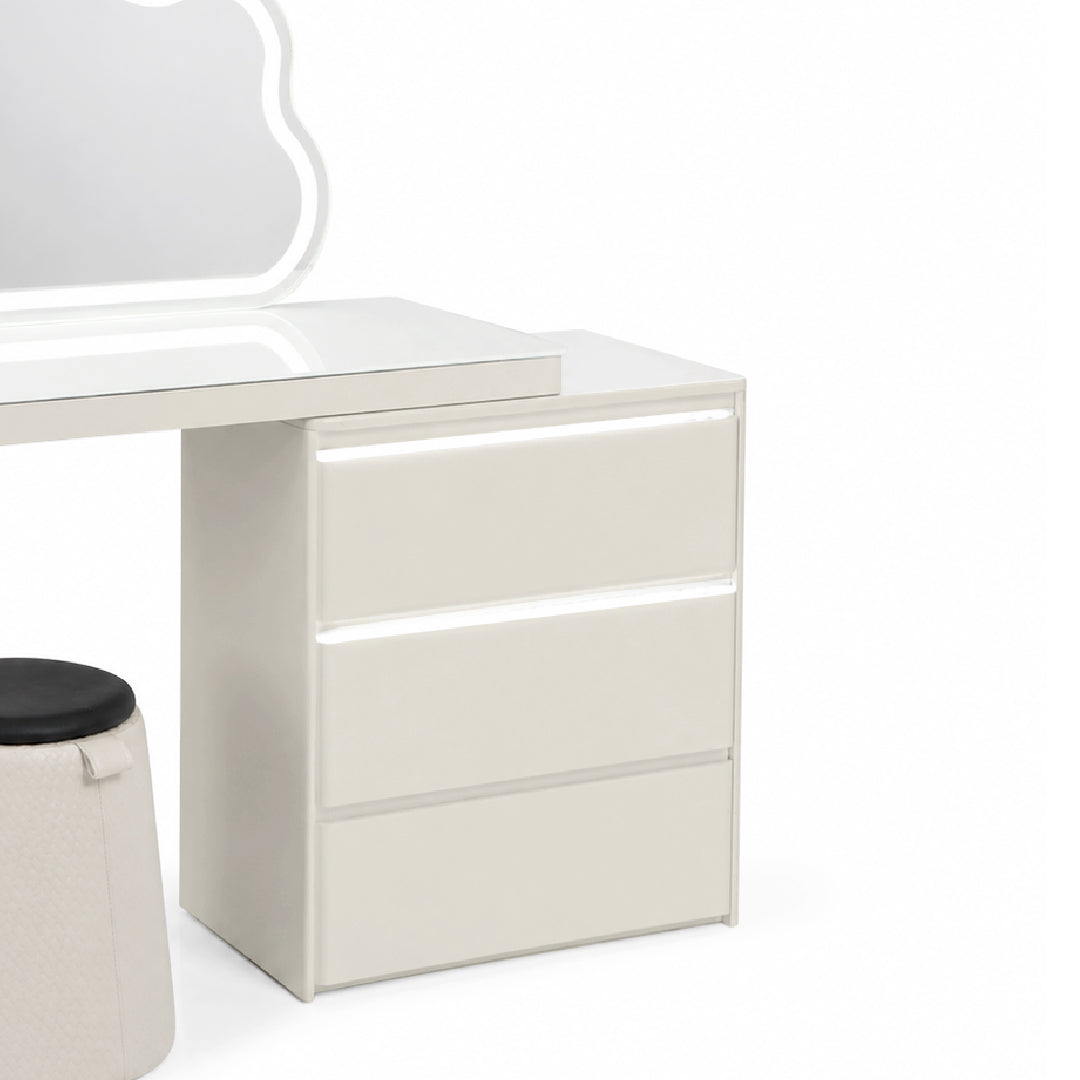 EFLORA Sensor LED Extendable Dresser with Stool