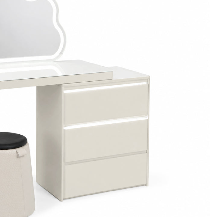 EFLORA Sensor LED Extendable Dresser with Stool