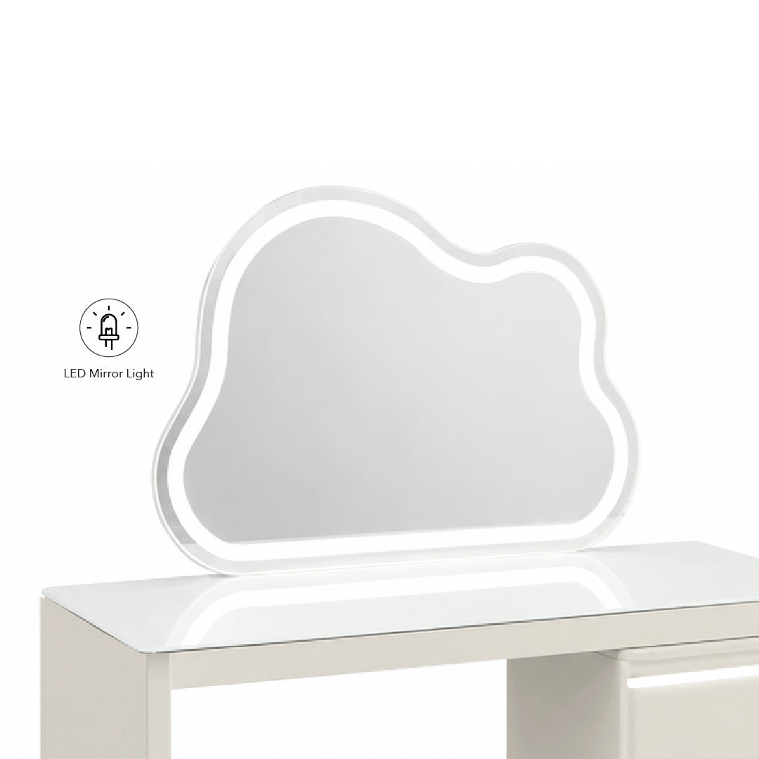 EFLORA Sensor LED Extendable Dresser with Stool