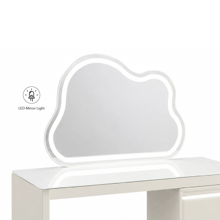 EFLORA Sensor LED Extendable Dresser with Stool
