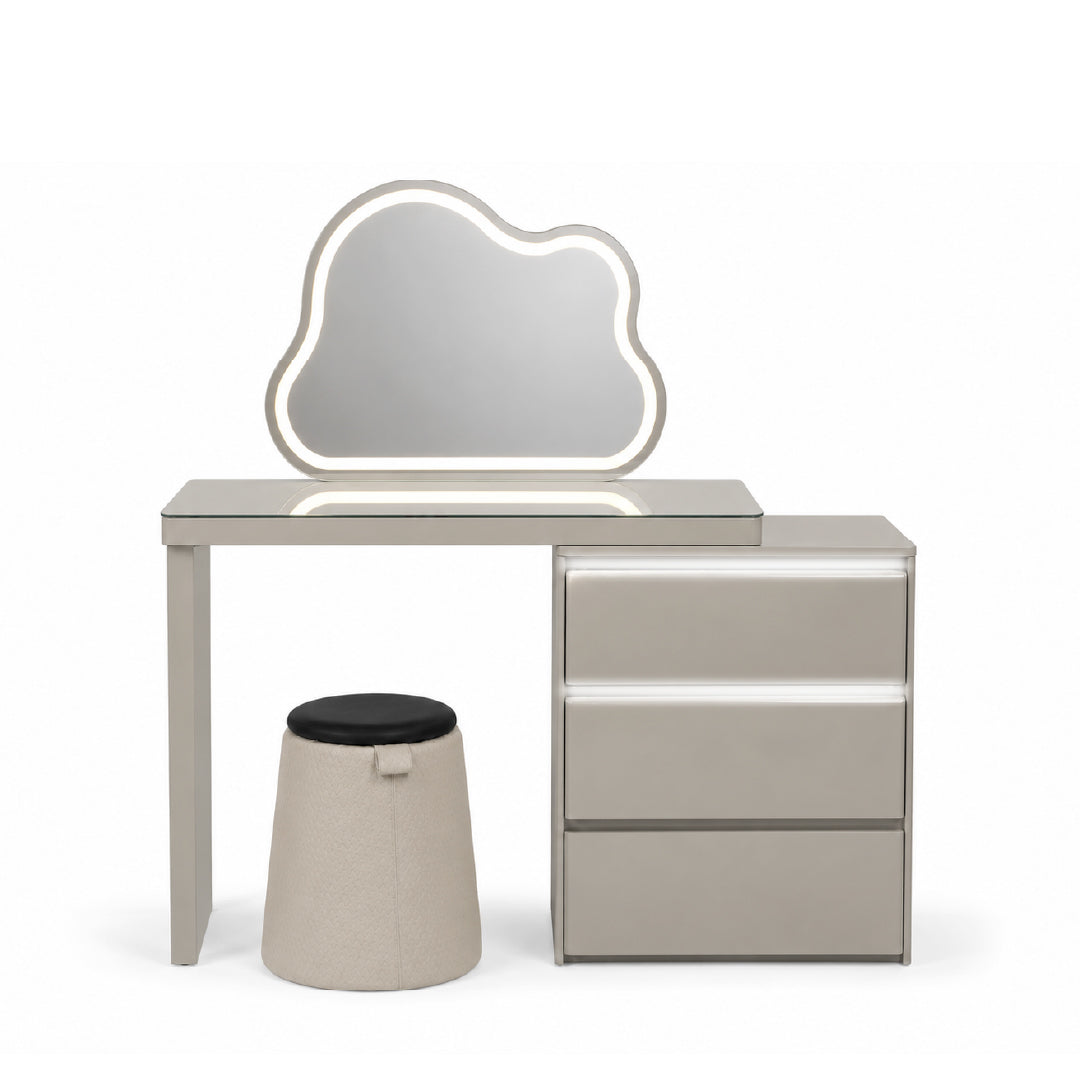 EFLORA Sensor LED Extendable Dresser with Stool