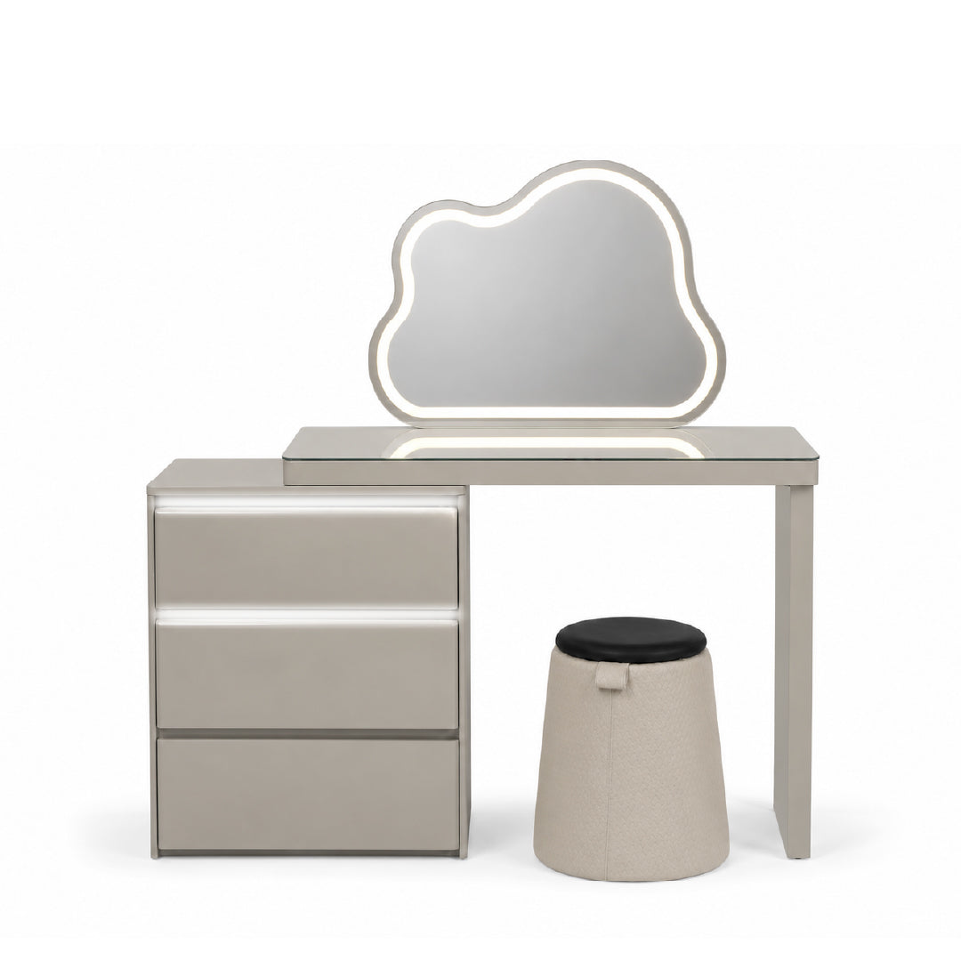 EFLORA Sensor LED Extendable Dresser with Stool