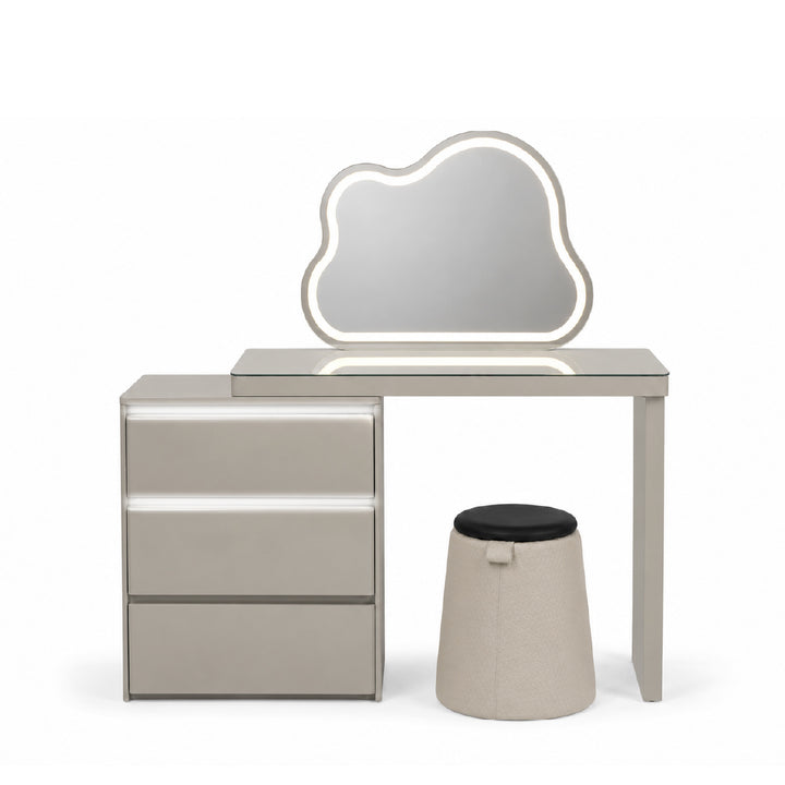 EFLORA Sensor LED Extendable Dresser with Stool