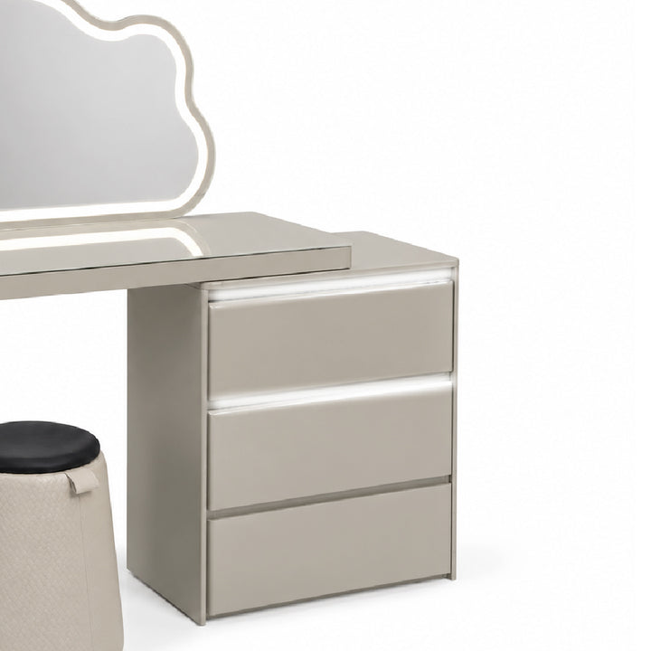 EFLORA Sensor LED Extendable Dresser with Stool