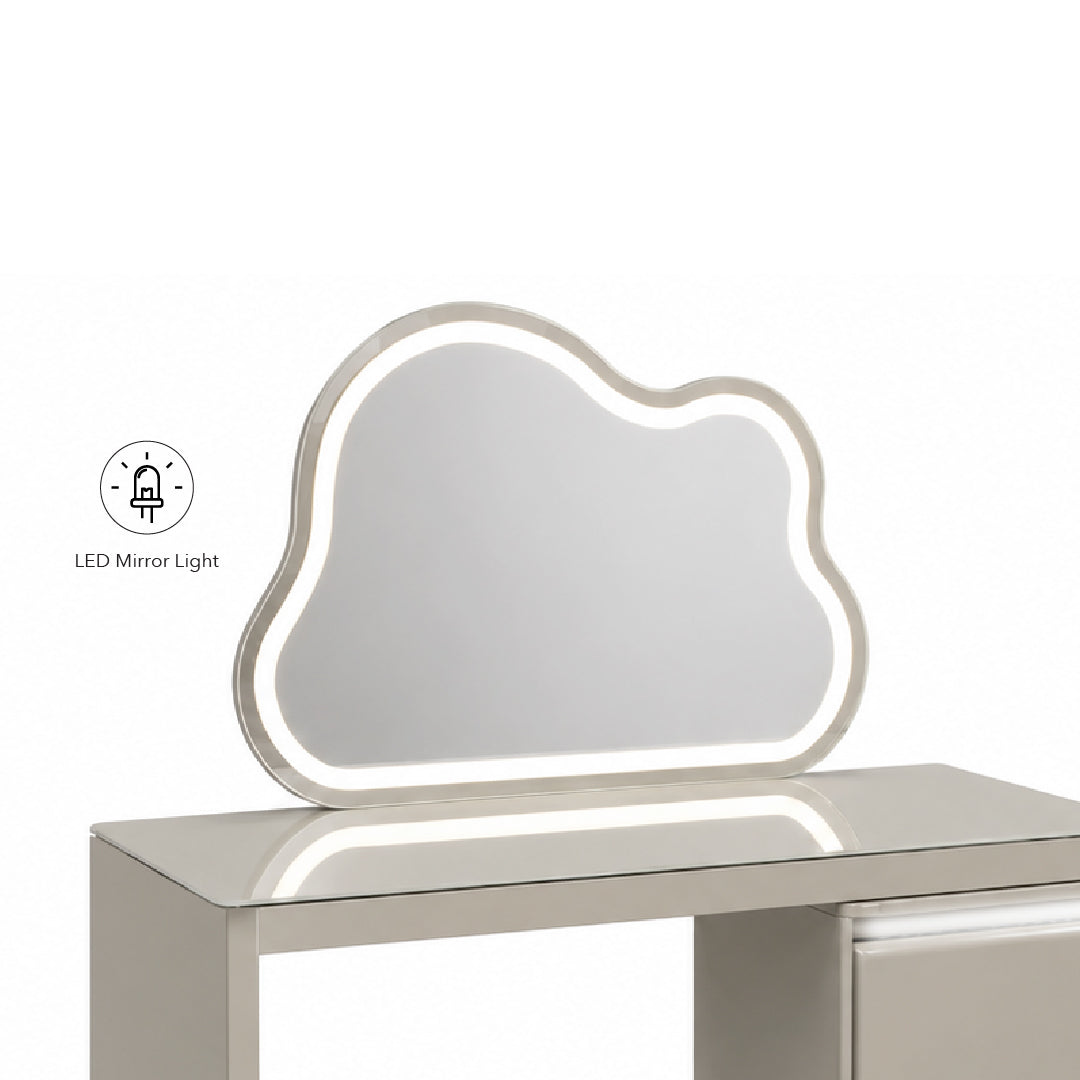 EFLORA Sensor LED Extendable Dresser with Stool