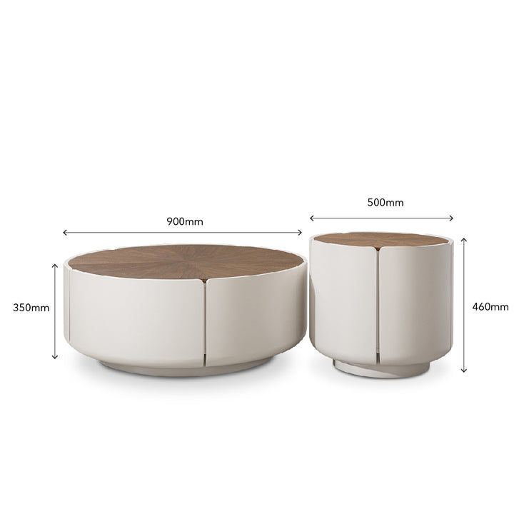 ELOWEN Wood Coffee Table Set