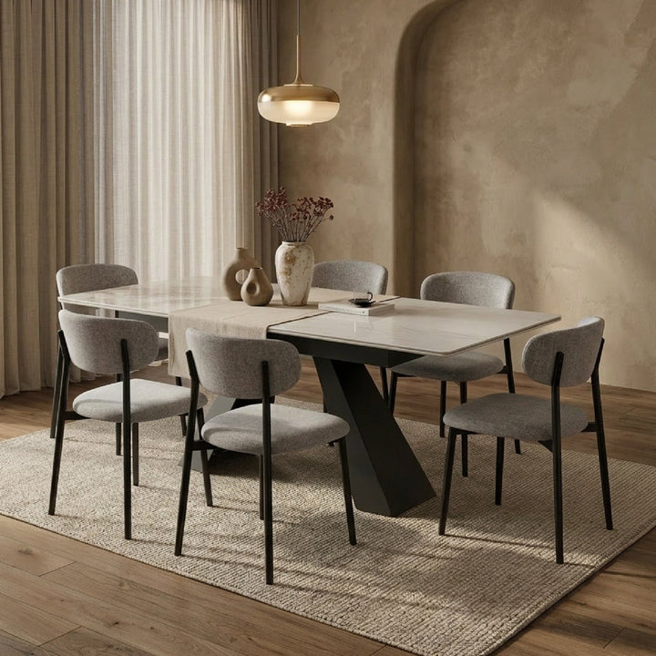 ETHAN Extendable Dining Set Grey