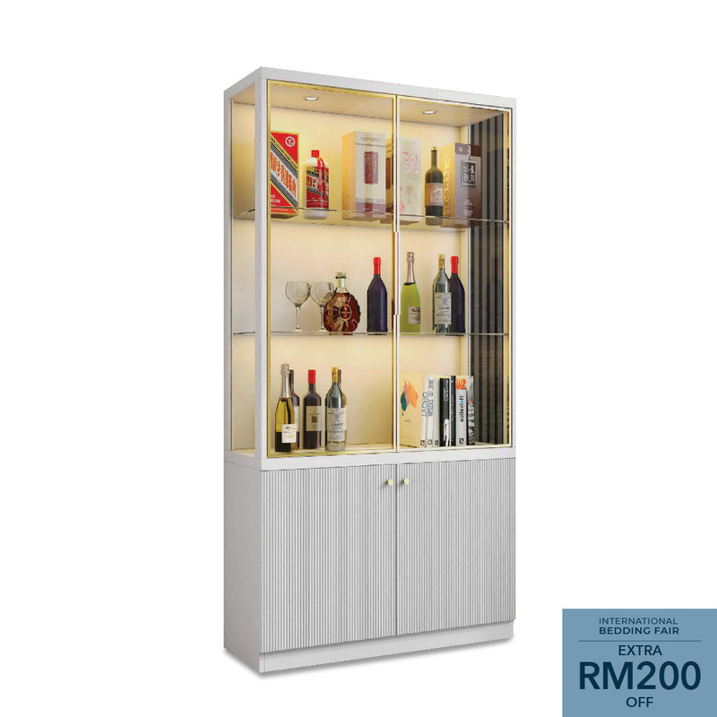 ETTA Display Cabinet Glass with Storage