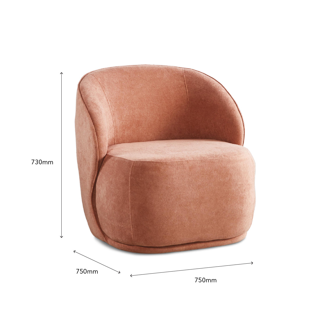 ETTORE Lounge Chair Peach