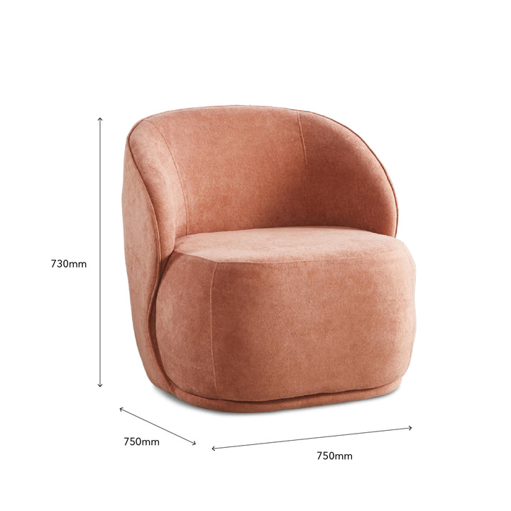 ETTORE Lounge Chair Peach