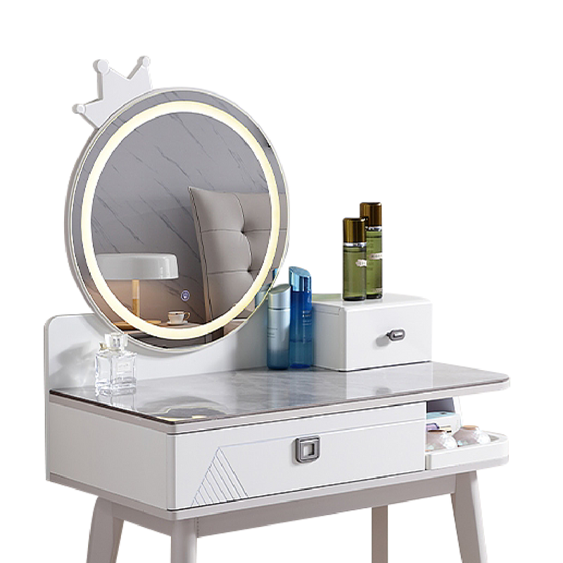 FAIYAH LED Mirror Dresser with Stool