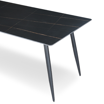 FIANNO II Black Ceramic Dining Set