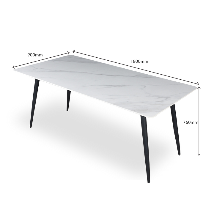 FIANNO II White Ceramic Dining Set