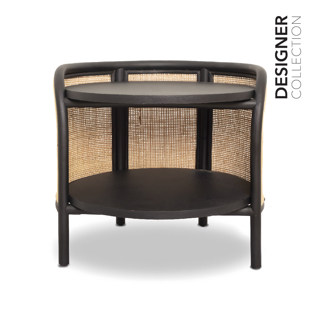 FIGO Side Table Black & Natural