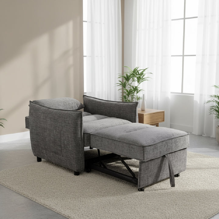 FIORI 1 Seater Sofa Bed Dark Grey