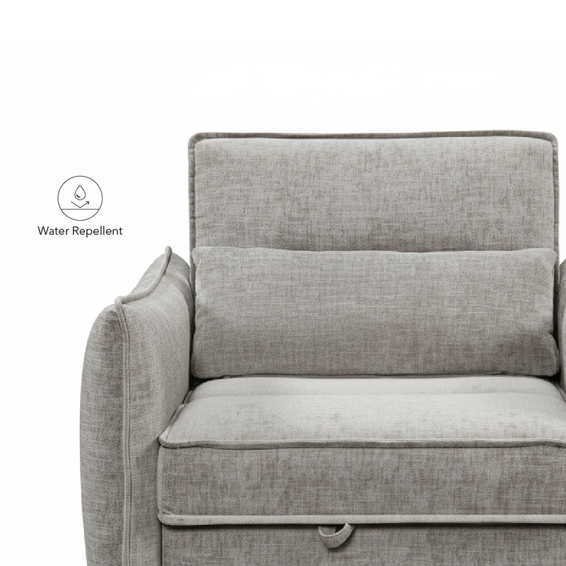 FIORI 1 Seater Sofa Bed Light Grey